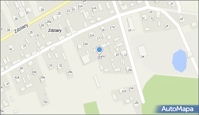 Zdziary, Zdziary, 21C, mapa Zdziary