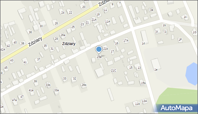 Zdziary, Zdziary, 23a, mapa Zdziary