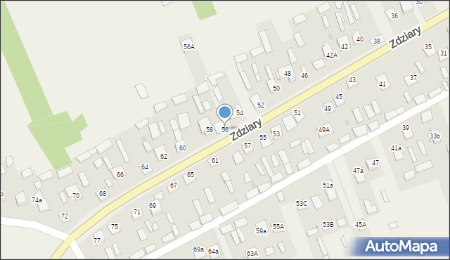 Zdziary, Zdziary, 56, mapa Zdziary