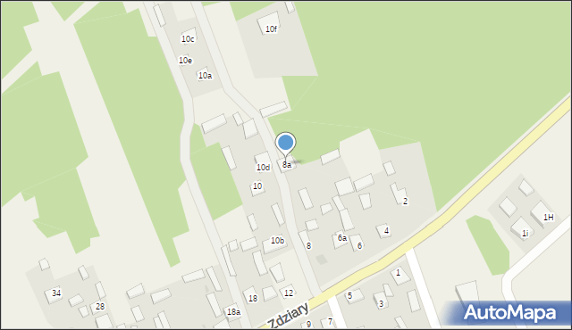 Zdziary, Zdziary, 8a, mapa Zdziary