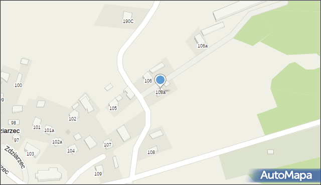 Zdziarzec, Zdziarzec, 108a, mapa Zdziarzec