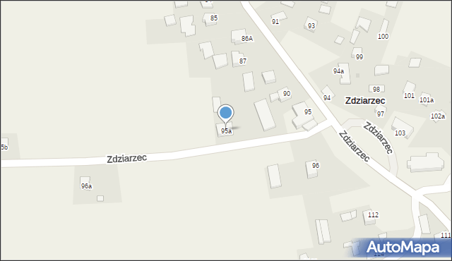 Zdziarzec, Zdziarzec, 95a, mapa Zdziarzec