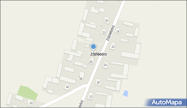 Zdziebórz, Zdziebórz, 23, mapa Zdziebórz