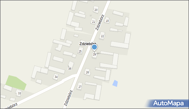 Zdziebórz, Zdziebórz, 24, mapa Zdziebórz
