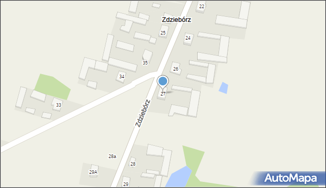 Zdziebórz, Zdziebórz, 27, mapa Zdziebórz