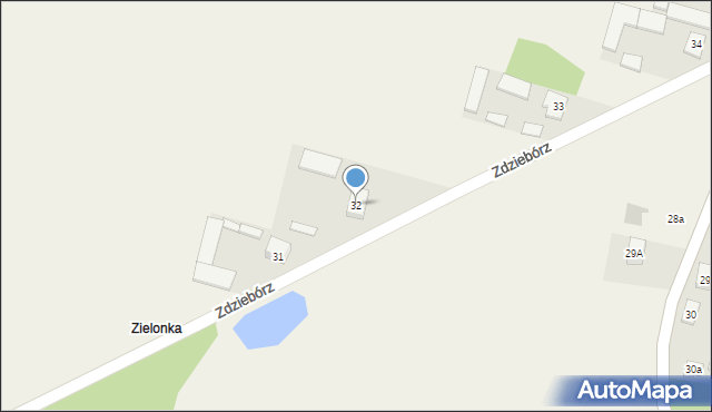 Zdziebórz, Zdziebórz, 32, mapa Zdziebórz