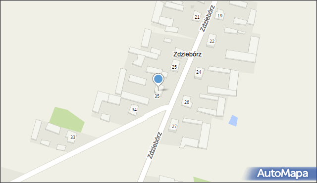 Zdziebórz, Zdziebórz, 36, mapa Zdziebórz