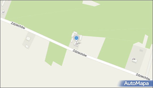 Zdziechów, Zdziechów, 13, mapa Zdziechów