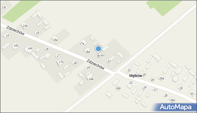 Zdziechów, Zdziechów, 20, mapa Zdziechów