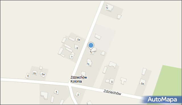 Zdziechów, Zdziechów, 7c, mapa Zdziechów