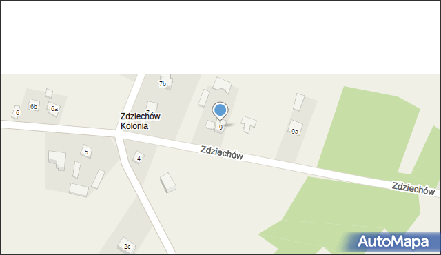 Zdziechów, Zdziechów, 9, mapa Zdziechów