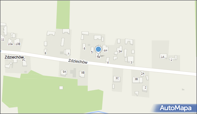 Zdziechów, Zdziechów, 5a, mapa Zdziechów