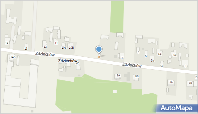 Zdziechów, Zdziechów, 8, mapa Zdziechów