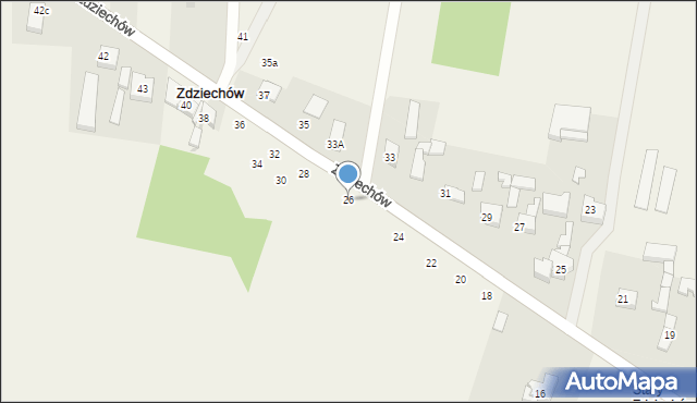 Zdziechów, Zdziechów, 26, mapa Zdziechów