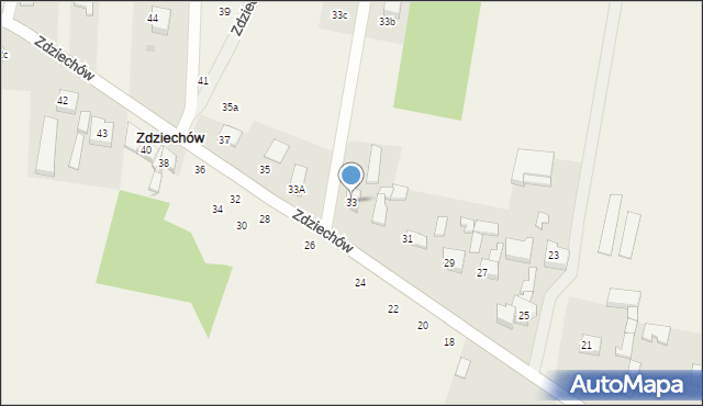 Zdziechów, Zdziechów, 33, mapa Zdziechów