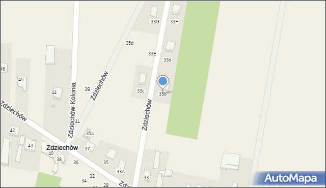 Zdziechów, Zdziechów, 33b, mapa Zdziechów