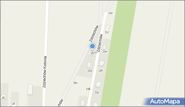 Zdziechów, Zdziechów, 33i, mapa Zdziechów
