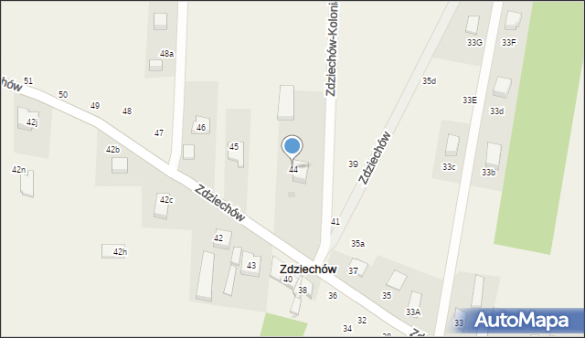 Zdziechów, Zdziechów, 44, mapa Zdziechów