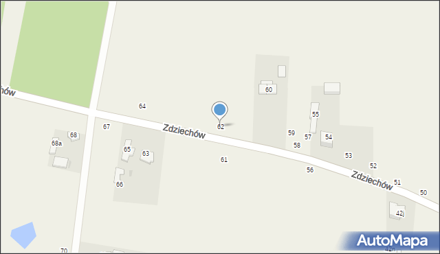 Zdziechów, Zdziechów, 62, mapa Zdziechów