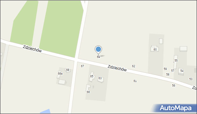 Zdziechów, Zdziechów, 64, mapa Zdziechów