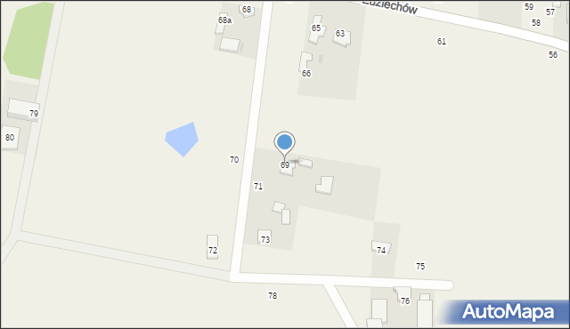 Zdziechów, Zdziechów, 69, mapa Zdziechów