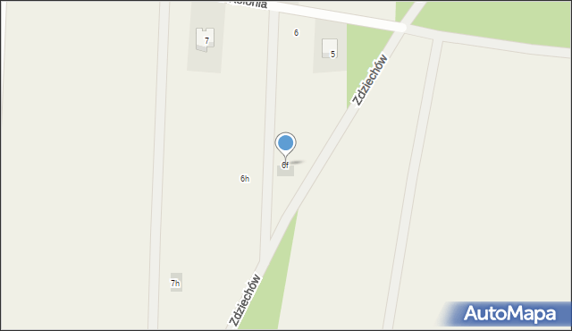 Zdziechów, Zdziechów-Kolonia, 6f, mapa Zdziechów