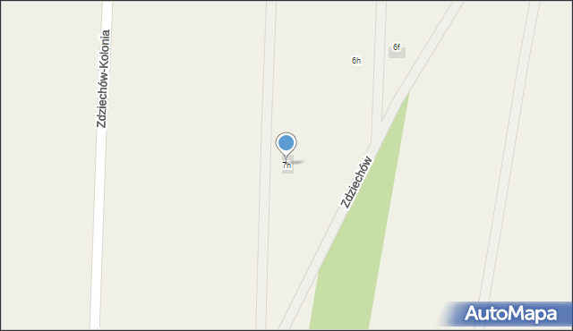 Zdziechów, Zdziechów-Kolonia, 7h, mapa Zdziechów