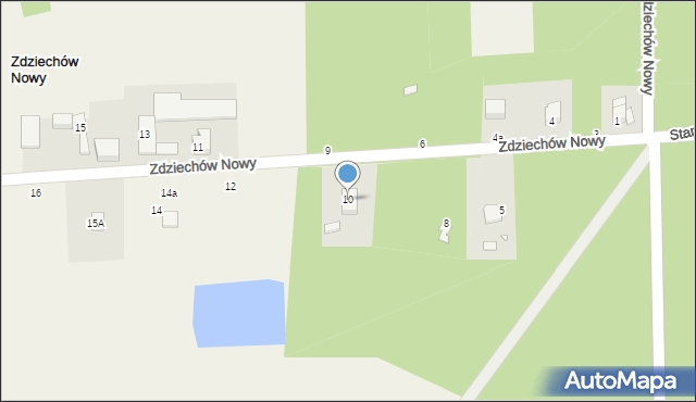 Zdziechów Nowy, Zdziechów Nowy, 10, mapa Zdziechów Nowy