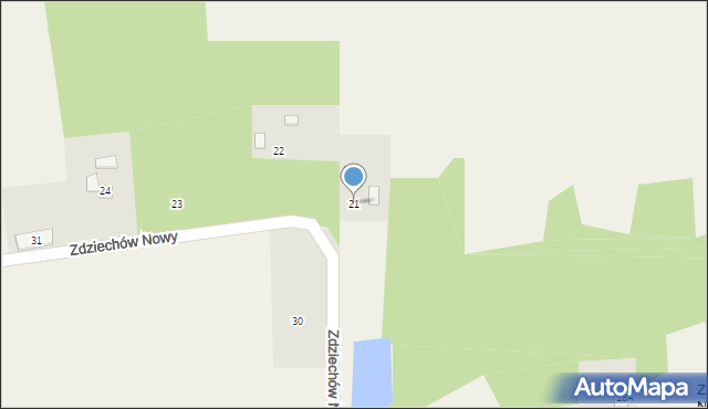 Zdziechów Nowy, Zdziechów Nowy, 21, mapa Zdziechów Nowy