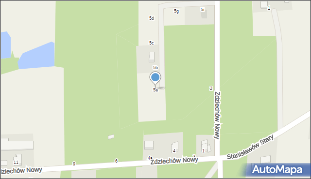 Zdziechów Nowy, Zdziechów Nowy, 5a, mapa Zdziechów Nowy