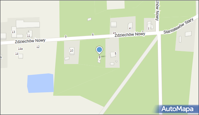 Zdziechów Nowy, Zdziechów Nowy, 8, mapa Zdziechów Nowy