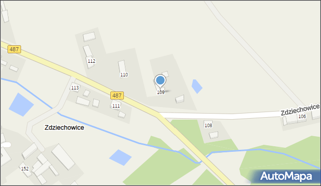 Zdziechowice, Zdziechowice, 109, mapa Zdziechowice