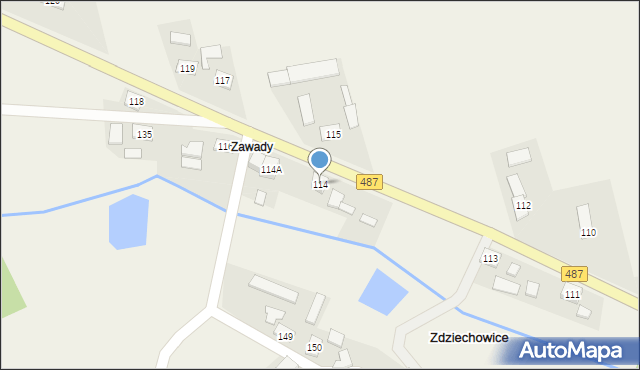 Zdziechowice, Zdziechowice, 114, mapa Zdziechowice