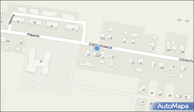 Zdziechowice, Zdziechowice, 21a, mapa Zdziechowice