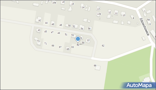Zdziechowice, Zdziechowice, 61, mapa Zdziechowice