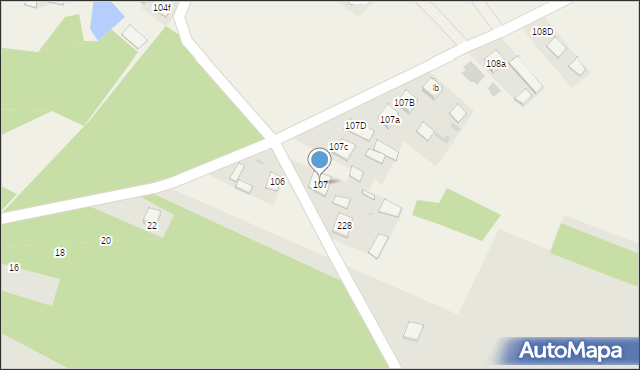 Zdziechowice Drugie, Zdziechowice Drugie, 107, mapa Zdziechowice Drugie