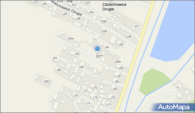 Zdziechowice Drugie, Zdziechowice Drugie, 191, mapa Zdziechowice Drugie