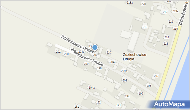 Zdziechowice Drugie, Zdziechowice Drugie, 202, mapa Zdziechowice Drugie