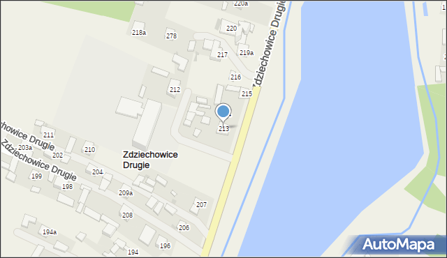 Zdziechowice Drugie, Zdziechowice Drugie, 213, mapa Zdziechowice Drugie