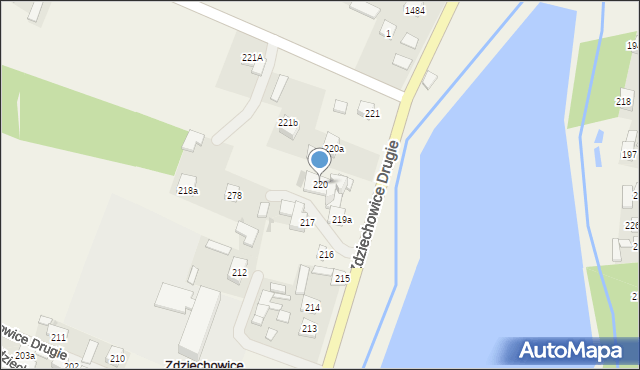 Zdziechowice Drugie, Zdziechowice Drugie, 220, mapa Zdziechowice Drugie