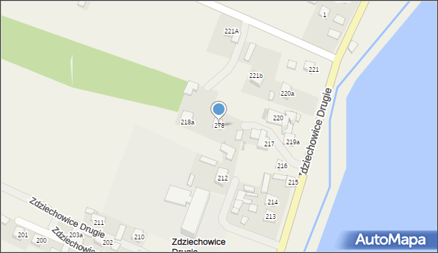 Zdziechowice Drugie, Zdziechowice Drugie, 278, mapa Zdziechowice Drugie