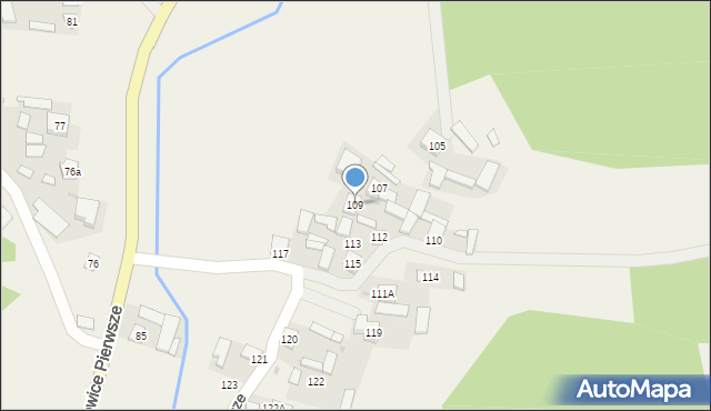 Zdziechowice Pierwsze, Zdziechowice Pierwsze, 109, mapa Zdziechowice Pierwsze