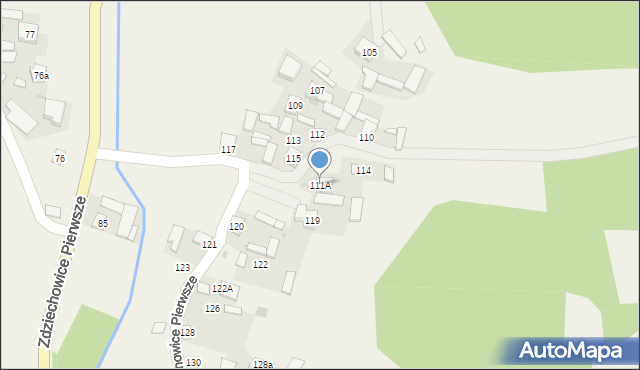 Zdziechowice Pierwsze, Zdziechowice Pierwsze, 111A, mapa Zdziechowice Pierwsze