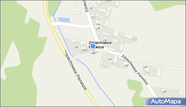 Zdziechowice Pierwsze, Zdziechowice Pierwsze, 140, mapa Zdziechowice Pierwsze