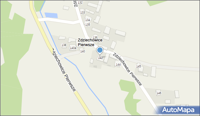 Zdziechowice Pierwsze, Zdziechowice Pierwsze, 142, mapa Zdziechowice Pierwsze