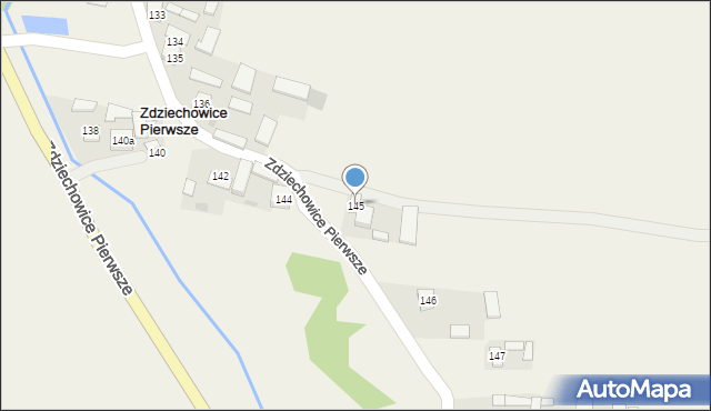 Zdziechowice Pierwsze, Zdziechowice Pierwsze, 145, mapa Zdziechowice Pierwsze