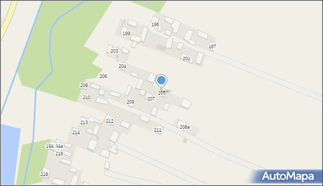 Zdziechowice Pierwsze, Zdziechowice Pierwsze, 205, mapa Zdziechowice Pierwsze