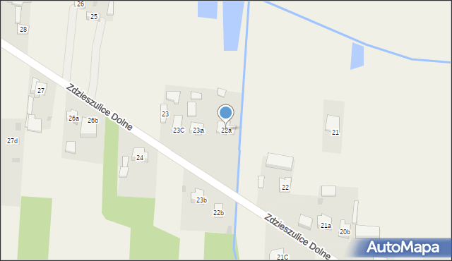 Zdzieszulice Dolne, Zdzieszulice Dolne, 22a, mapa Zdzieszulice Dolne