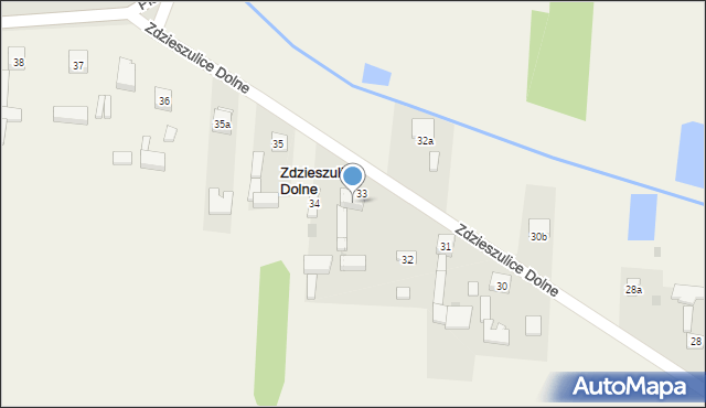 Zdzieszulice Dolne, Zdzieszulice Dolne, 33a, mapa Zdzieszulice Dolne