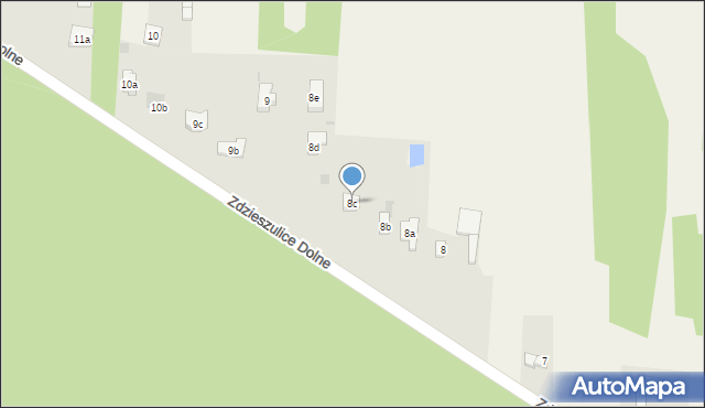 Zdzieszulice Dolne, Zdzieszulice Dolne, 8c, mapa Zdzieszulice Dolne